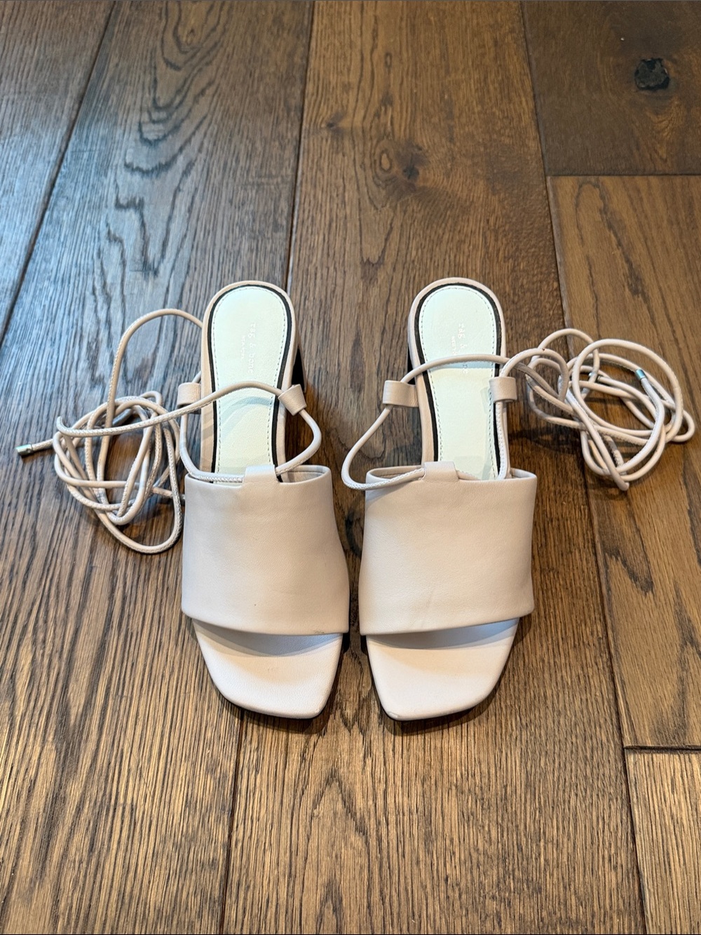 rag & bone Blush Gladiator Lace-Up Slide Mules, size 6 (36)